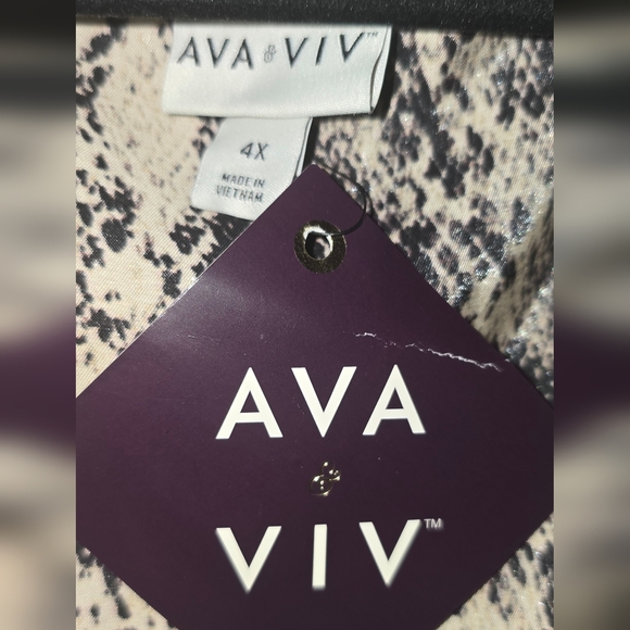 Ava & Viv Long Sleeve Snake Print Dress - Picture 3 of 6